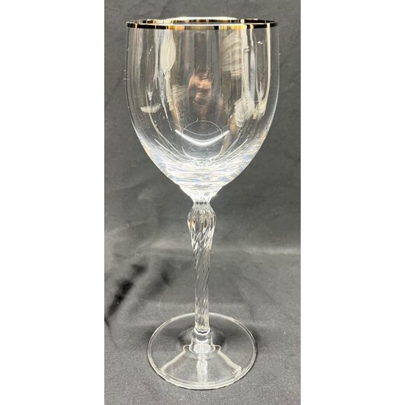 4 Lenox Crystal Madison Platinum Trim Water Goblets Glasses 8 1/2" - Picture 3 of 7